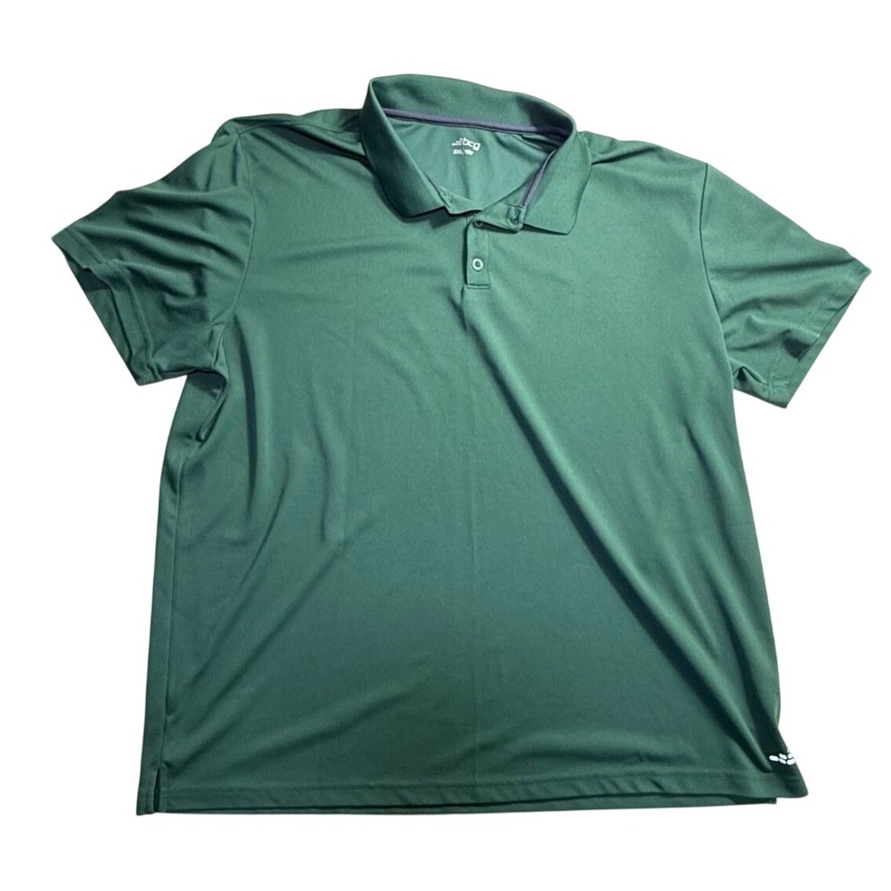 BCG Mens Performance Polo Shirt Short Sleeve Green Active Golf Top Size 3XL-2107
